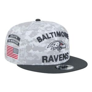 NWT New Era Men's Arctic Camo Baltimore Ravens Salute To Service 9FIFTY Hat